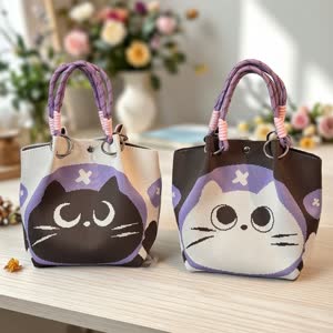 Women's Top Handle Handbag - Knit, Commuter, Large Capacity - Style 310004