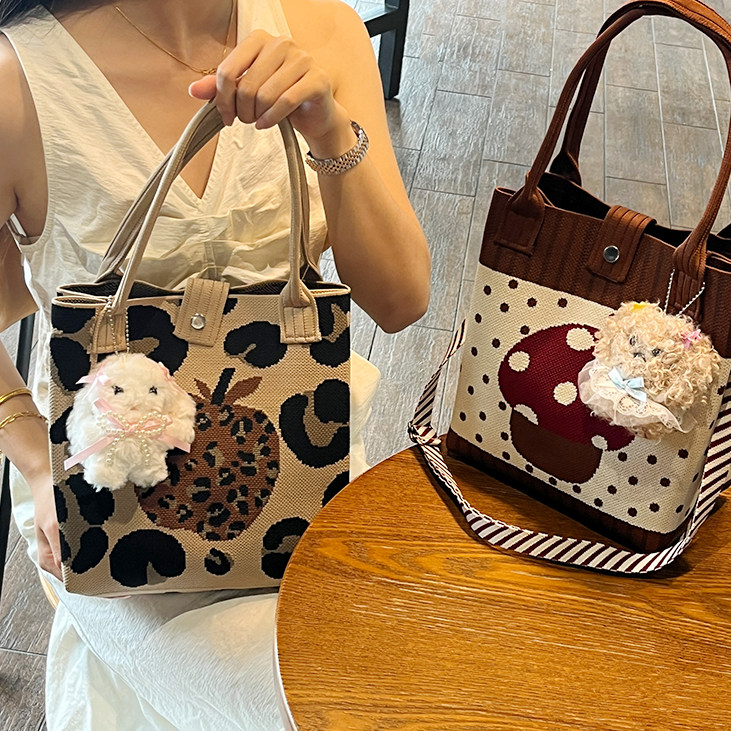 Women's Top Handle Handbag - Summer, Knit, Commuter - Style 507845