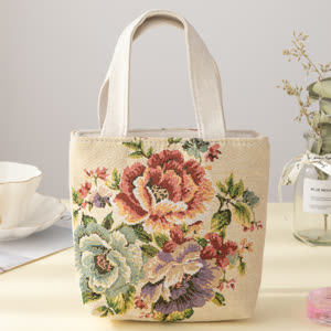 Women's Top Handle Handbag - Embroidered, Top Handle, Everyday - Style 542139