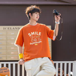 Men's Hip Hop T-Shirt - Summer, Short Sleeve, Relaxed Fit - Style 515331