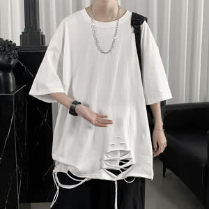 Men's Hip Hop T-Shirt - Summer, Short Sleeve, Relaxed Fit - Style 293686