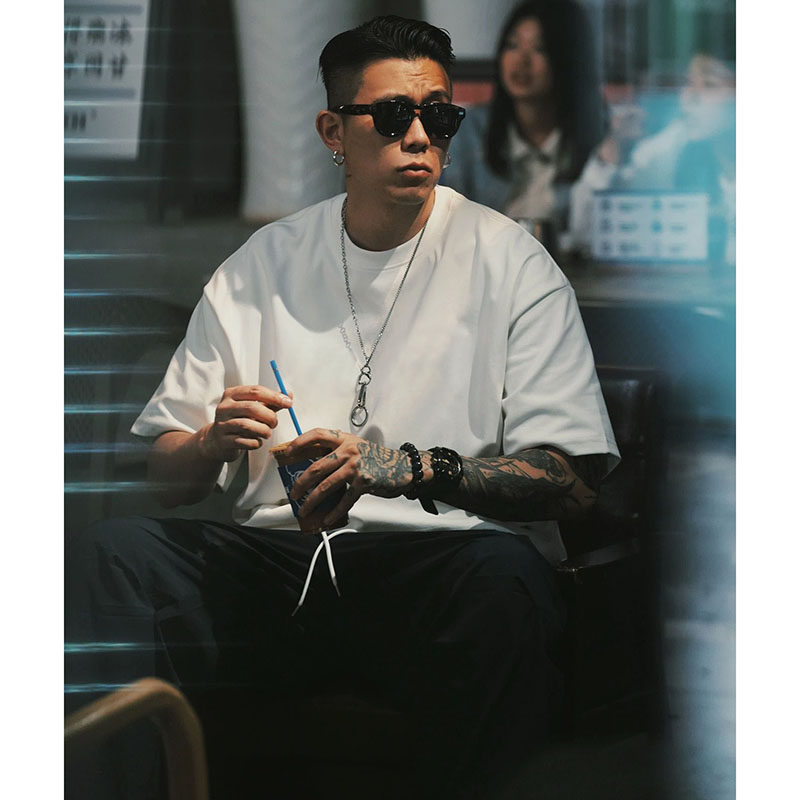 Men's Hip Hop T-Shirt - Summer, Short Sleeve, Relaxed Fit - Style 145642