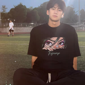 Men's Hip Hop T-Shirt - Summer, Short Sleeve, Printed - Style 525587