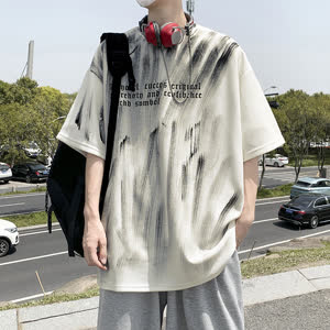 Men's Hip Hop T-Shirt - Summer, Short Sleeve, Relaxed Fit - Style 001307