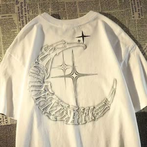 Men's Hip Hop T-Shirt - Summer, Short Sleeve, Printed - Style 154491