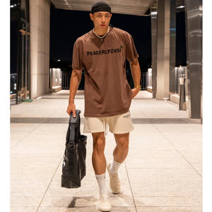 Men's Hip Hop T-Shirt - Summer, Short Sleeve, Relaxed Fit - Style 627900