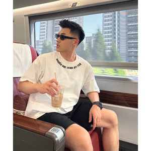 Men's Hip Hop T-Shirt - Summer, Short Sleeve, Relaxed Fit - Style 154758