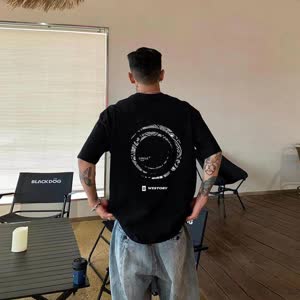 Men's Hip Hop T-Shirt - Summer, Short Sleeve, Versatile - Style 447064