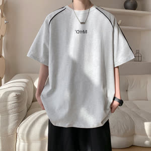 Men's Hip Hop T-Shirt - Summer, Short Sleeve, Relaxed Fit - Style 787559