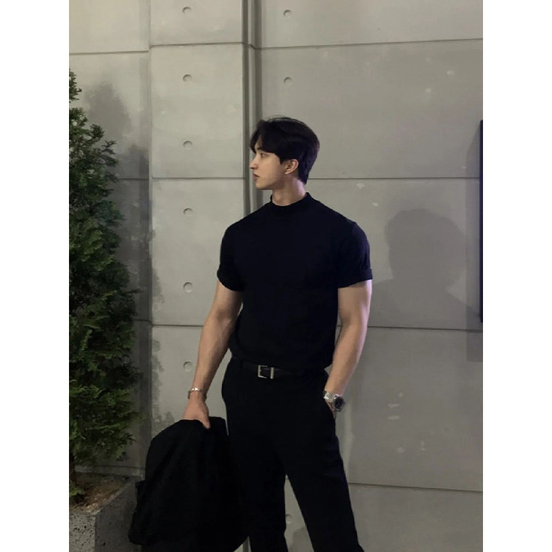 Men's Short Sleeve T-Shirt - Summer, Short Sleeve, Slim Fit - Style 392352