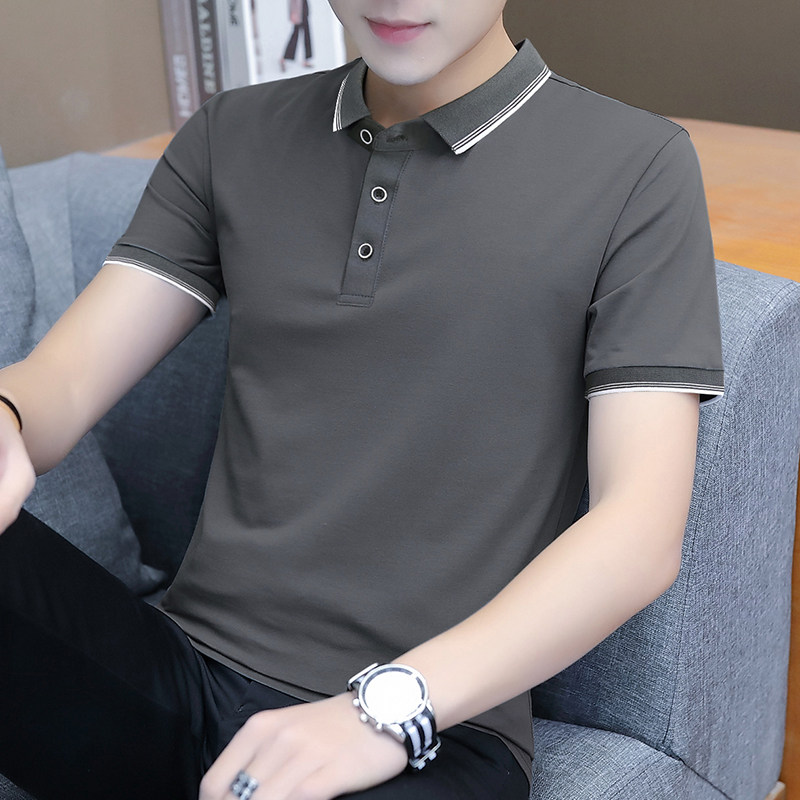 Men's Business Polo Shirt - Lightweight, Short Sleeve, Slim Fit - Style 959619