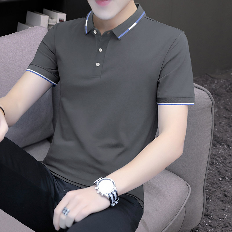 Men's Business Polo Shirt - Summer, Short Sleeve, Solid Color - Style 127913