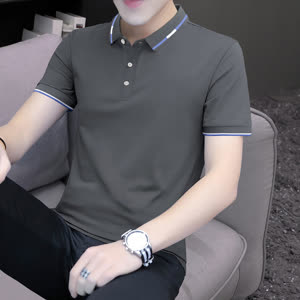 Men's Business Polo Shirt - Summer, Short Sleeve, Solid Color - Style 127913