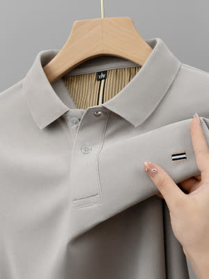 Men's Business Polo Shirt - Summer, Short Sleeve, Relaxed Fit - Style 141511