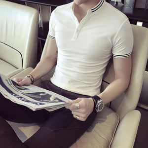 Men's Business Polo Shirt - Summer, Lightweight, Short Sleeve - Style 934788