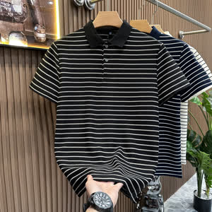 Men's Striped T-Shirt - Summer, Short Sleeve, Striped - Style 634292