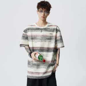 Men's Striped T-Shirt - Summer, Cool-Touch, Short Sleeve - Style 833971