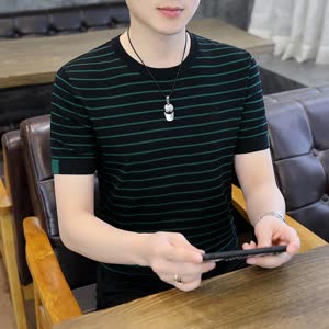 Men's Striped T-Shirt - Summer, Lightweight, Cool-Touch - Style 758004
