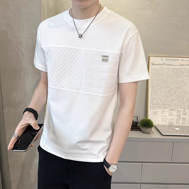 Men's Striped T-Shirt - Summer, Cool-Touch, Short Sleeve - Style 053574