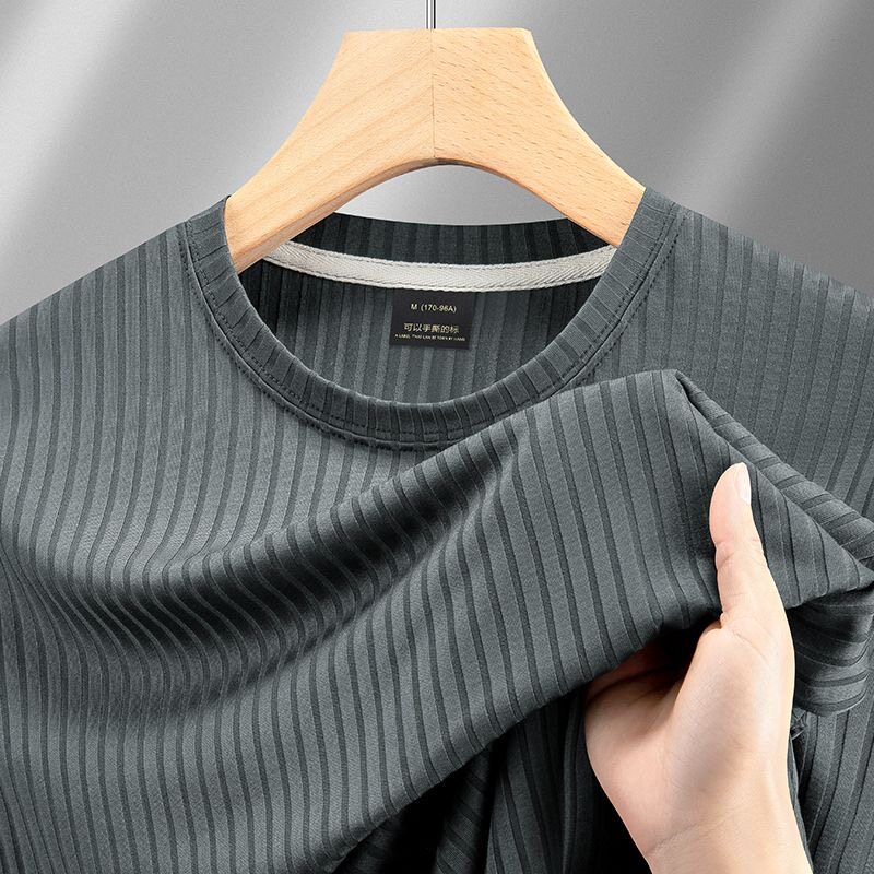 Men's Striped T-Shirt - Summer, Cool-Touch, Short Sleeve - Style 158165