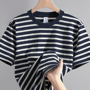Men's Striped T-Shirt - Summer, Short Sleeve, Striped - Style 380734