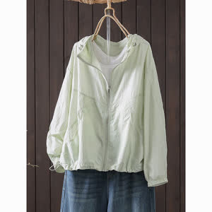Women's Lightweight Outerwear - Summer, Solid Color, Sun Protection - Style 083106