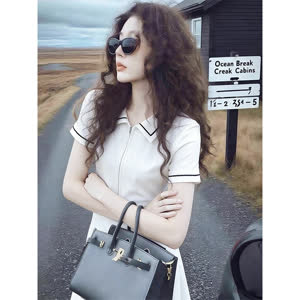 Women's Short Sleeve Summer Dress - Summer, Short Sleeve, Sporty - Style 064067