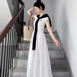 Women's Short Sleeve Summer Dress - Summer, Short Sleeve, Versatile - Style 893009