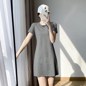 Women's Short Sleeve Summer Dress - Summer, Short Sleeve, Slim Fit - Style 610969