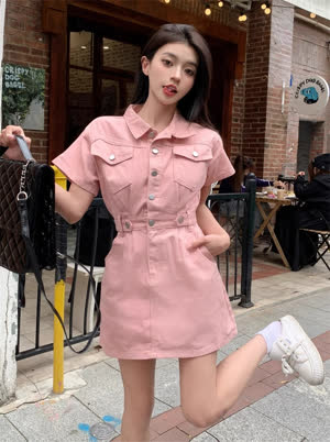 Women's Short Sleeve Summer Dress - Summer, Short Sleeve, Versatile - Style 709790