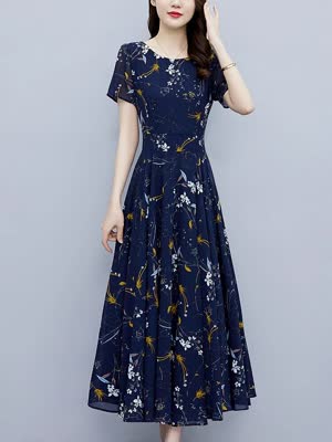 Women's Short Sleeve Summer Dress - Summer, Cool-Touch, Plus Size - Style 423121