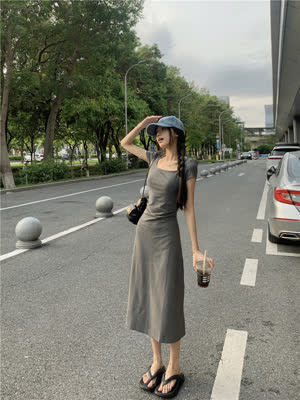 Women's Short Sleeve Summer Dress - Summer, Short Sleeve, Slim Fit - Style 348813