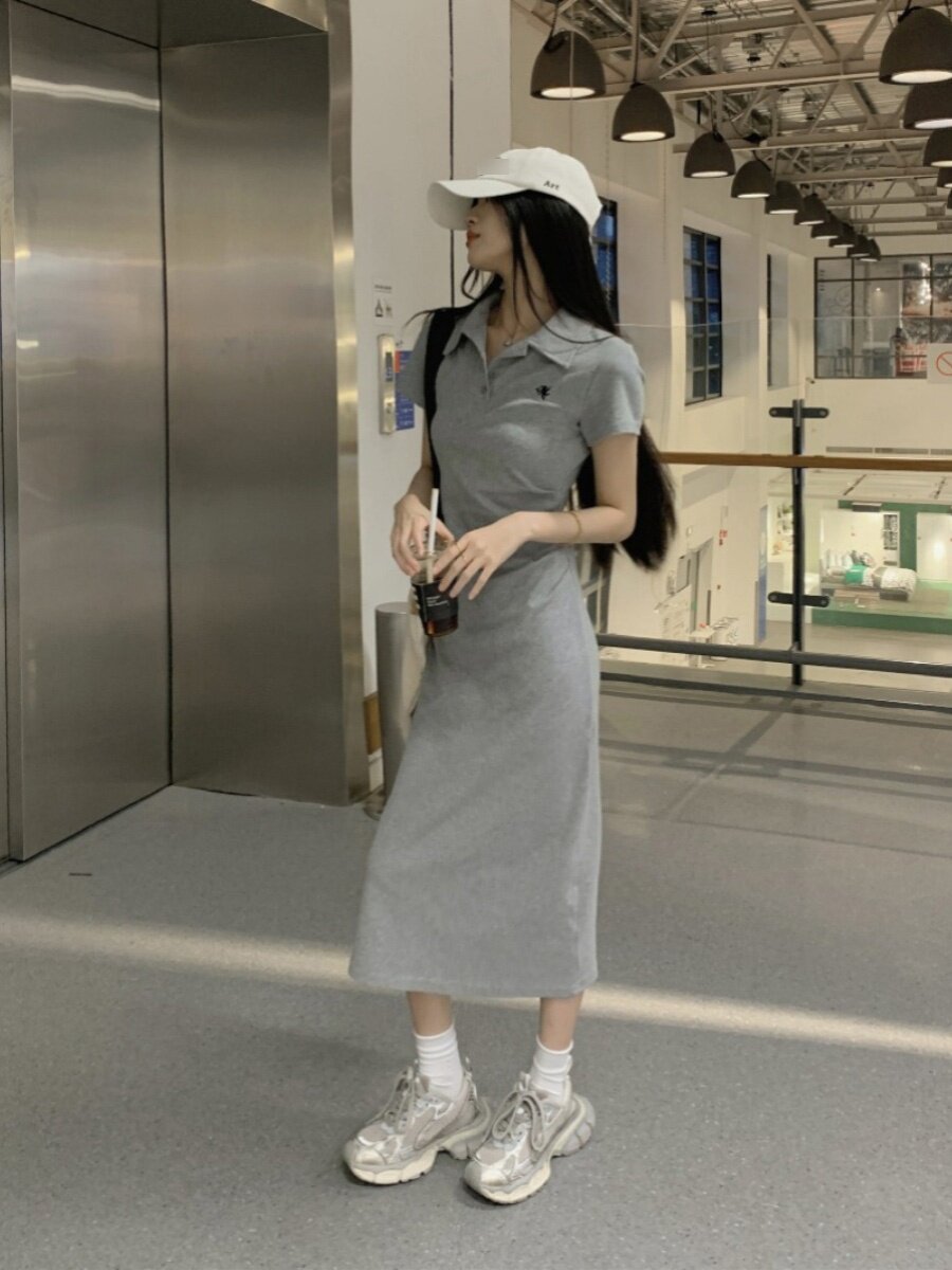 Women's Short Sleeve Summer Dress - Summer, Short Sleeve, Casual - Style 017293