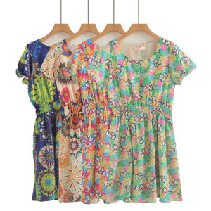 Women's Short Sleeve Summer Dress - Summer, Short Sleeve, Versatile - Style 060930