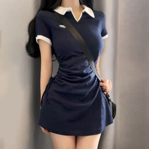 Women's Short Sleeve Summer Dress - Summer, Short Sleeve, Versatile - Style 204978