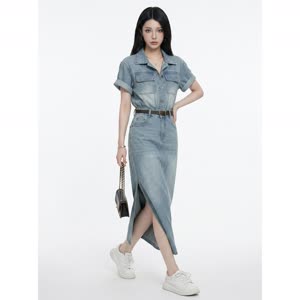 Women's Denim Dress - Summer, Denim, Casual - Style 379478