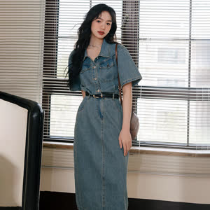 Women's Denim Dress - Summer, Denim, Boutique Style - Style 241984