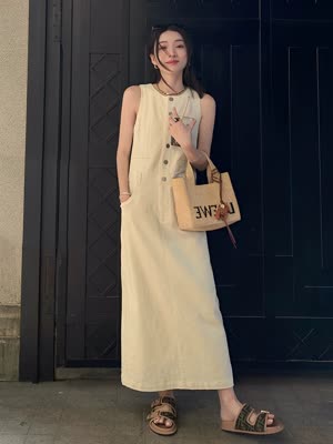 Women's Denim Dress - Summer, Denim, Versatile - Style 325721