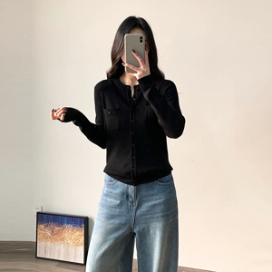Women's Sweater - Long Sleeve, Relaxed Fit, Solid Color - Style 846839