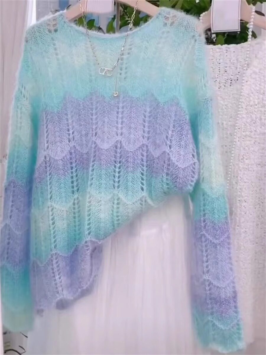 Women's Sweater - Lightweight, Relaxed Fit, Knit - Style 703486