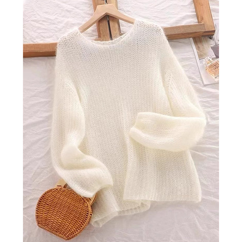 Women's Sweater - Spring/Autumn, Relaxed Fit, Knit - Style 357669