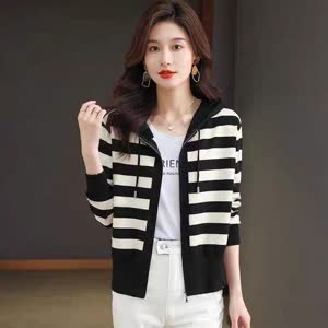 Women's Sweater - Winter, Slim Fit, Striped - Style 487697
