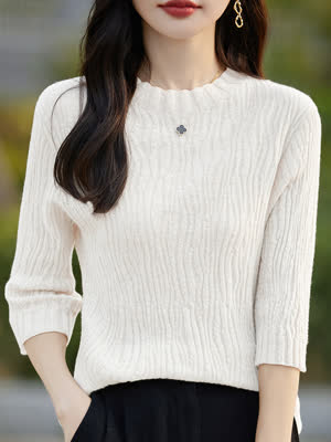 Women's Sweater - Lightweight, Long Sleeve, Knit - Style 917997