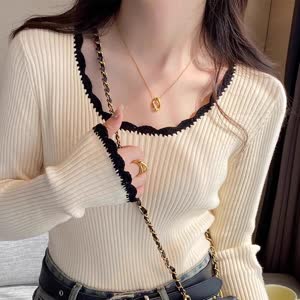 Women's Sweater - Spring/Autumn, Slim Fit, Knit - Style 273219