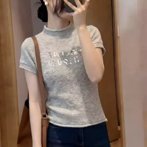 Women's Knit Top - Summer, Short Sleeve, Knit - Style 740250