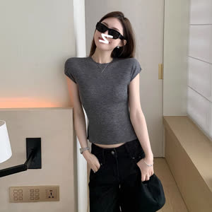 Women's Knit Top - Summer, Short Sleeve, Slim Fit - Style 418702