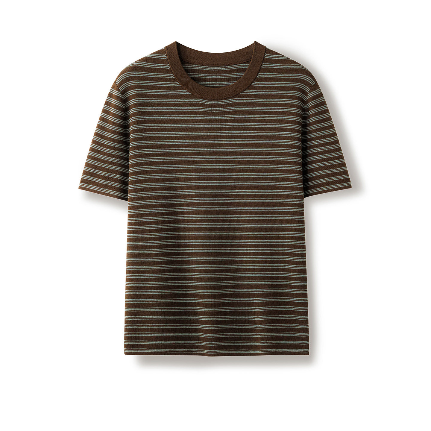 Women's Knit Top - Short Sleeve, Striped, Knit - Style 569596
