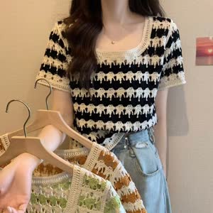 Women's Knit Top - Summer, Short Sleeve, Relaxed Fit - Style 871248