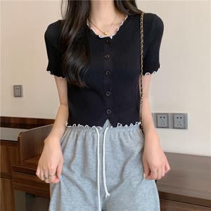 Women's Knit Top - Summer, Short Sleeve, Knit - Style 940911