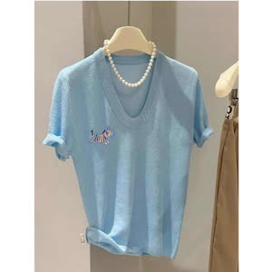 Women's Knit Top - Summer, Lightweight, Short Sleeve - Style 768383